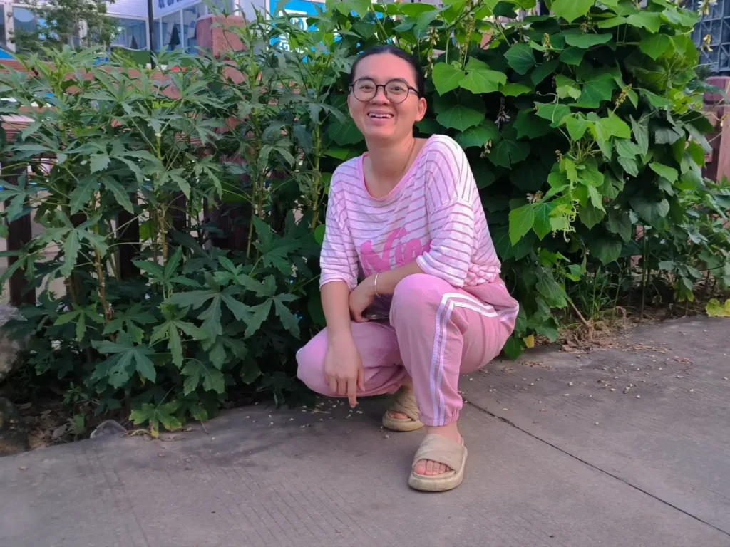 Photos of me in the vegetable garden